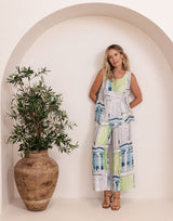 See Saw 100% Linen Shell Top