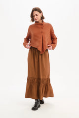 Tirelli Cowl Neck Button Knit