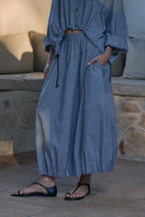 Tirelli Pin Tuck Hem Gingham Skirt