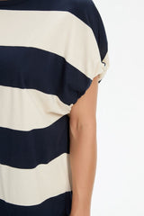 Tirelli Stripe Bubble Sleeve Tee