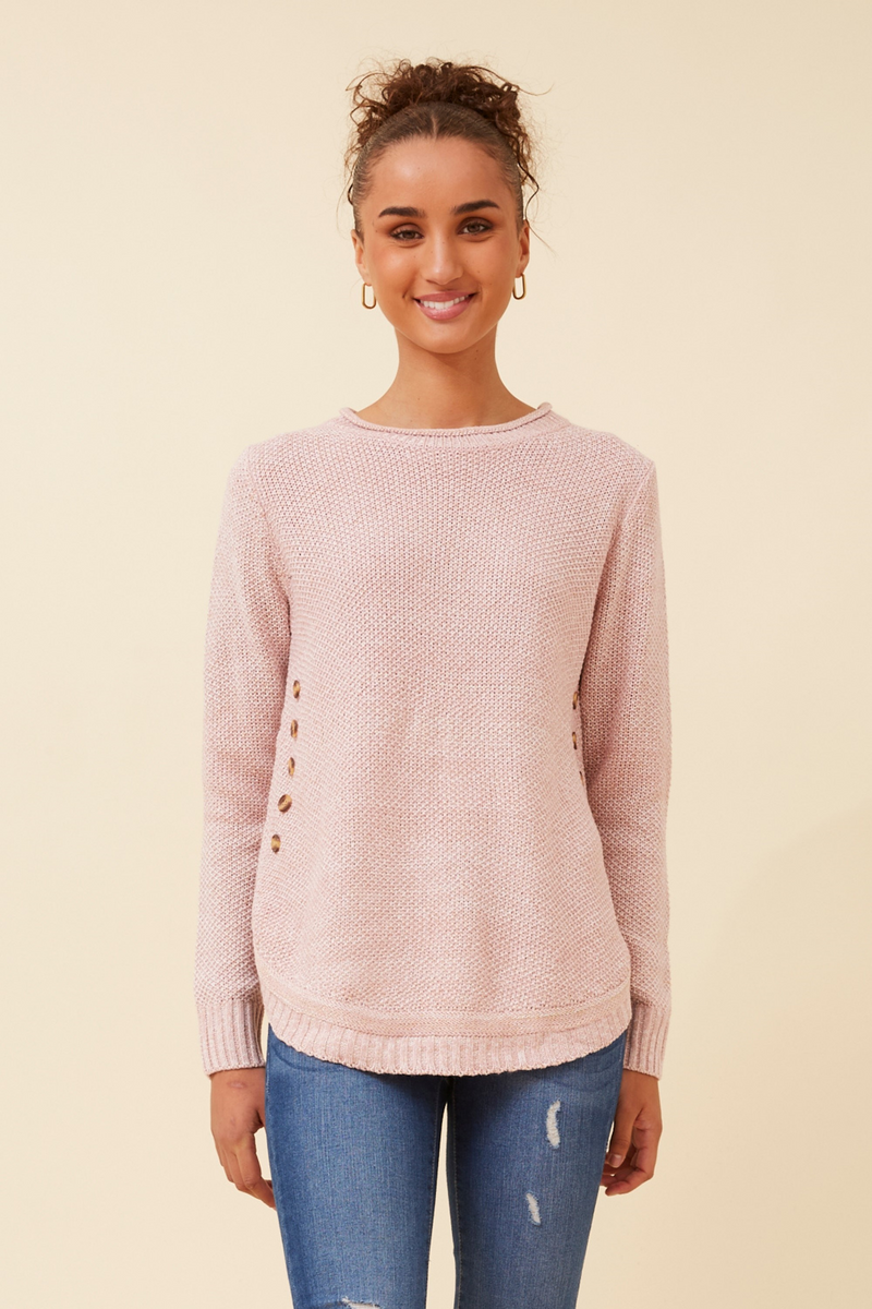 Caroline Morgan Side Button Jumper