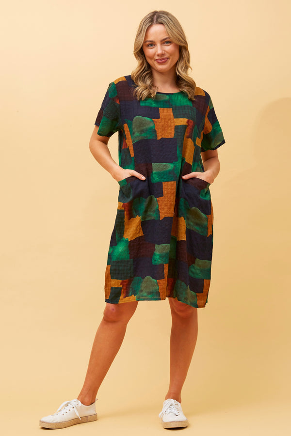 Caroline Morgan Abstract Dress