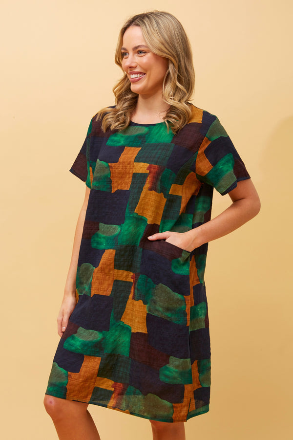 Caroline Morgan Abstract Dress