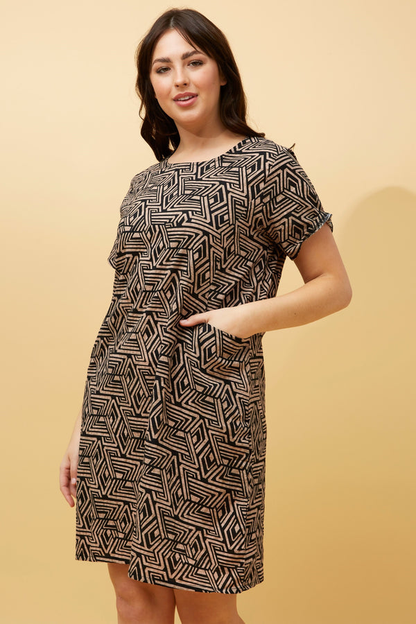 Caroline Morgan Printed Dress