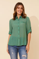 Caroline Morgan 3/4 Sleeve Shirt