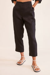 See Saw Linen 7/8 Elastic Back Pant