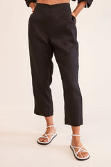 See Saw 100% Linen 7/8 Flat Front Pant