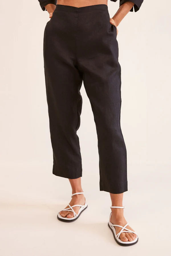 See Saw 100% Linen 7/8 Flat Front Pant