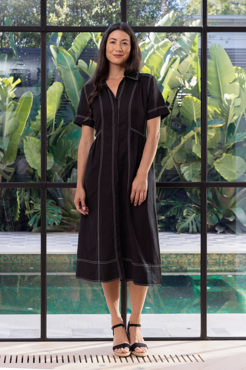 Jump Contrast Stitch Dress