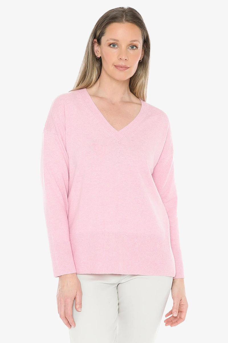 Jump V-Neck Rib Detail Jumper