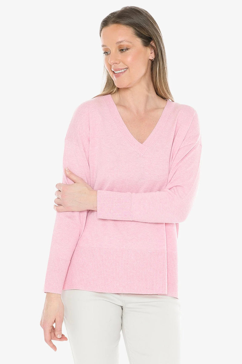 Jump V-Neck Rib Detail Jumper