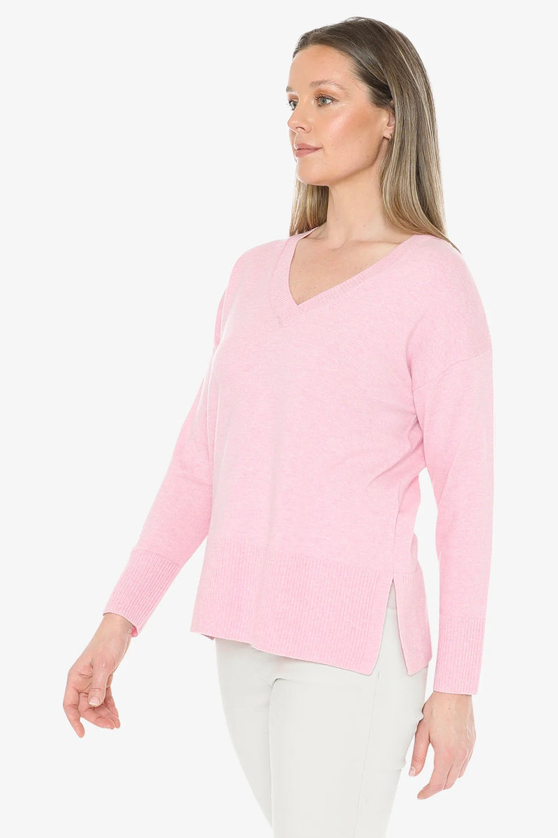 Jump V-Neck Rib Detail Jumper