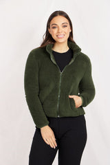 Caroline Morgan Zip Fluffy Jacket