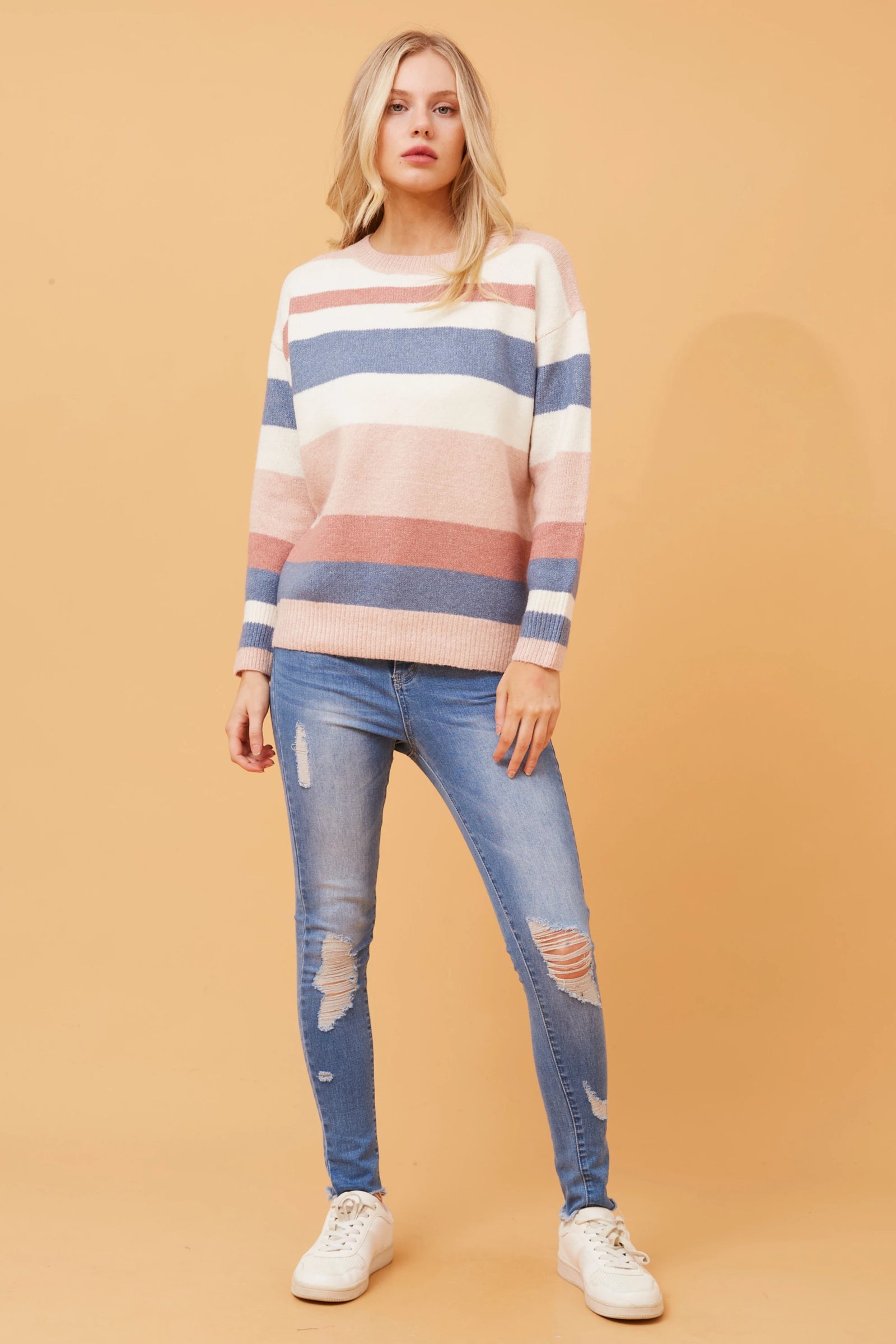 Caroline Morgan Striped Knit Jumper – MODA In Fashion