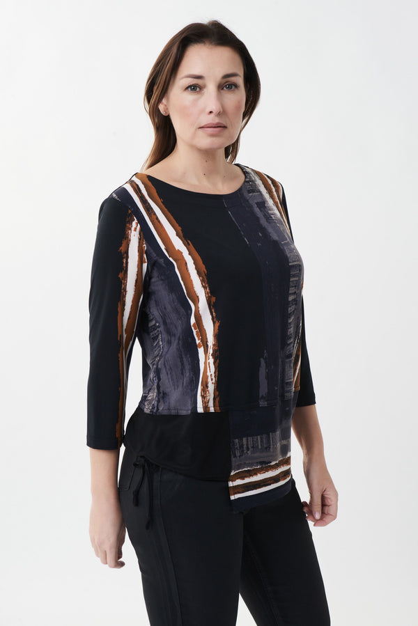 Joseph Ribkoff Abstract Print Top