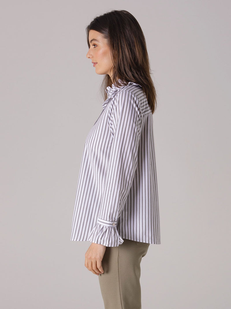 Yarra Trail Frilled Stripe Shirt