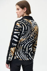Joseph Ribkoff Animal Print Zip Jacket