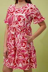Caroline Morgan Abstract Print Dress