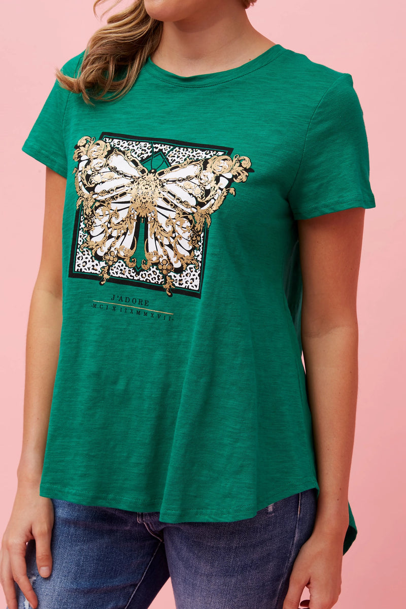 Caroline Morgan Printed T-Shirt