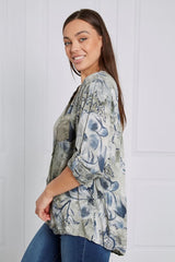 Caroline Morgan Floral Print Shirt