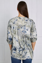 Caroline Morgan Floral Print Shirt