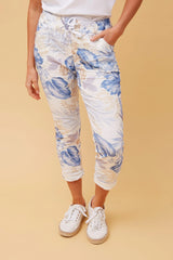 Caroline Morgan Tropical Print Jogger