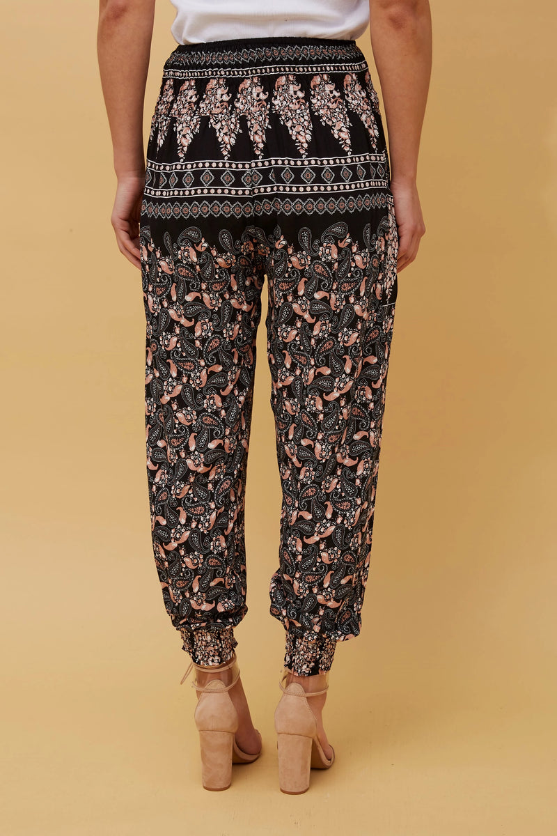 Caroline Morgan Paisley Boho Harem Pant