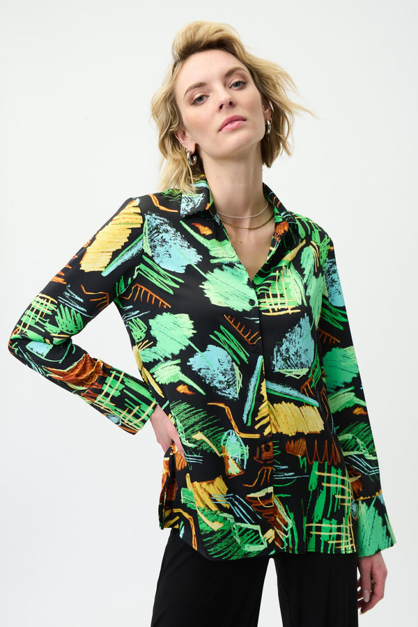 Joseph Ribkoff Abstract Print Blouse